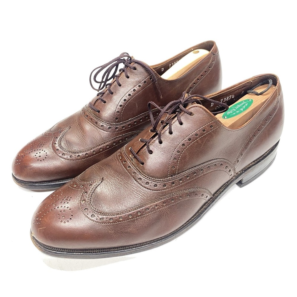 Vintage Allen Edmonds CHESTER Burgundy Leather Wingtip Oxford Size 10.5 D Read